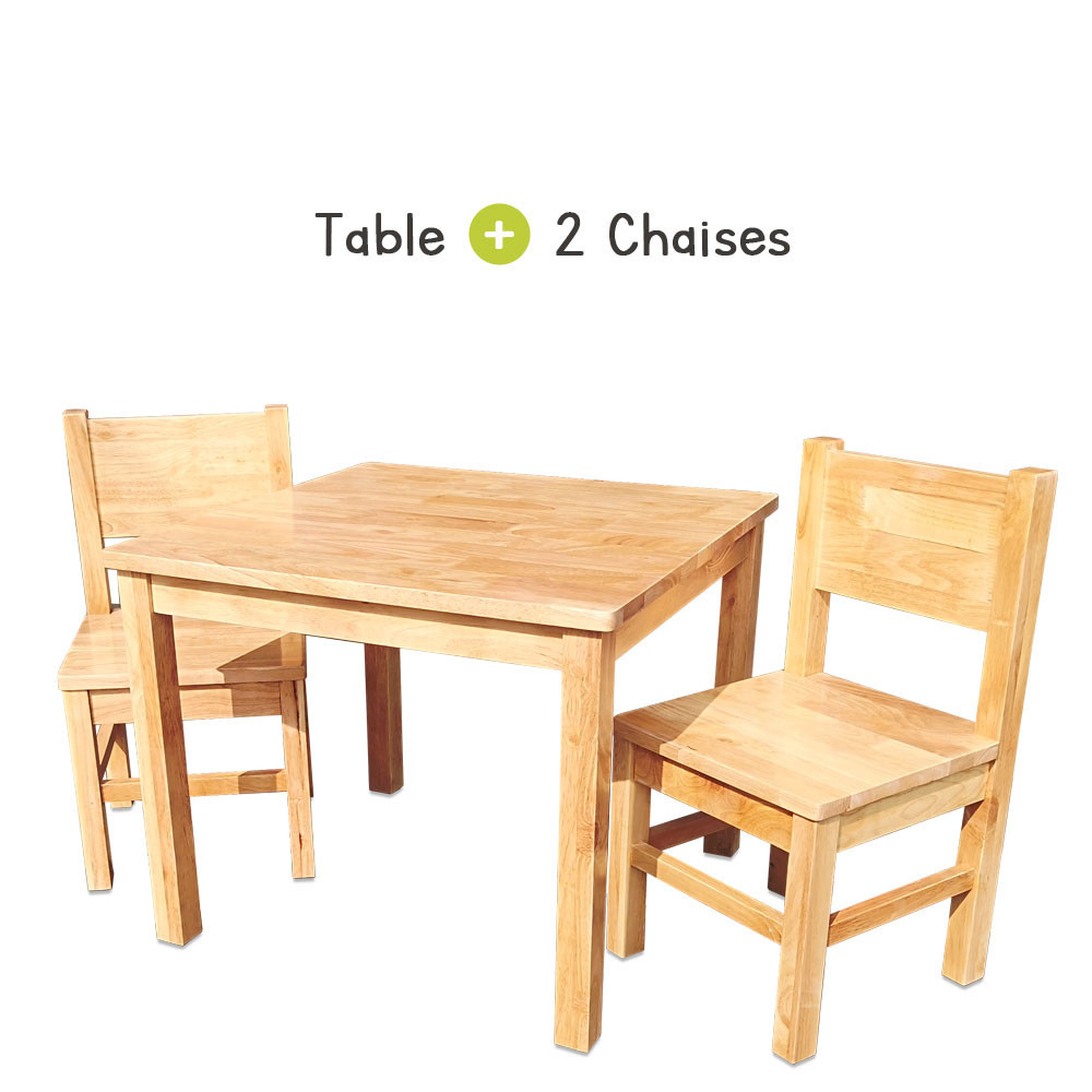 Ensemble Table Et Chaise Enfant 4 7 Ans Montessori Bois Naturel