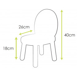 Lot de 2 - Ma première chaise Enfant - Ovaline - Vert Sauge - 1-4 ans