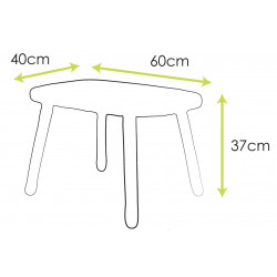 table-ovaline-vert sauge-enfant