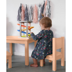 Ensemble Montessori - Table et Chaises enfant 1-4 ans - Peach Fuzz