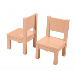 Ensemble Montessori - Table et Chaises enfant 1-4 ans - Peach Fuzz