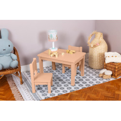 Ensemble Montessori - Table et Chaises enfant 1-4 ans - Peach Fuzz