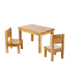 Ensemble Montessori - Table et Chaise enfant 1-4 ans - Bois naturel