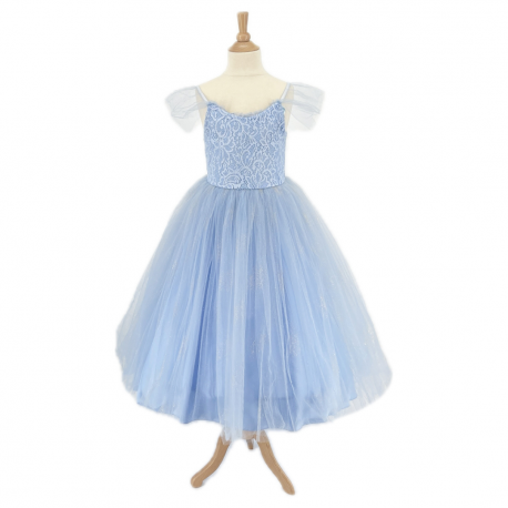 Robe de princesse - Eva- Bleu - 3-4 ans