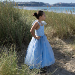 Robe de princesse - Eva- Bleu - 5-7 ans