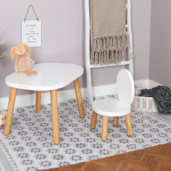 Ensemble Ovaline - Table et Chaises enfant 1-4 ans - Blanc