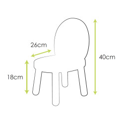 Ensemble Ovaline - Table et Chaises enfant 1-4 ans - Blanc