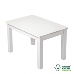 table-blanche-en bois enfant-1-4 ans - tout-petit- Montessori