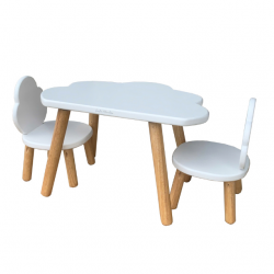 Ensemble Ovaline - Table et Chaises enfant 1-4 ans - Blanc