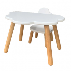 Ensemble Ovaline - Table et Chaises enfant 1-4 ans - Blanc