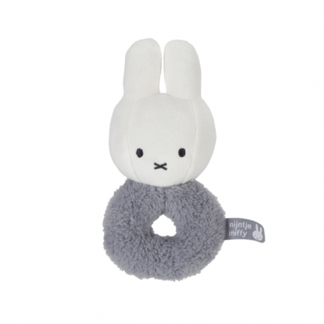 Hochet Anneau Miffy avec grelot - Fluffy bleu