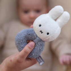 Hochet Anneau Miffy avec grelot - Fluffy bleu