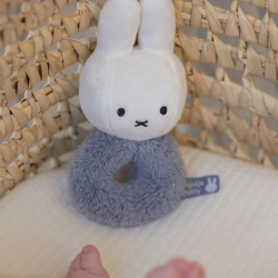 Hochet Anneau Miffy avec grelot - Fluffy bleu