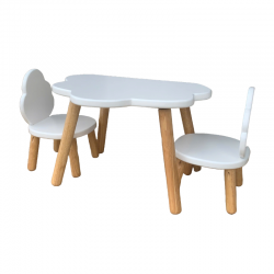 Ensemble Ovaline - Table et Chaises enfant 1-4 ans - Blanc